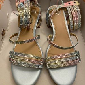 Gianni Bini Elec-tric Pastel Rainbow Heels